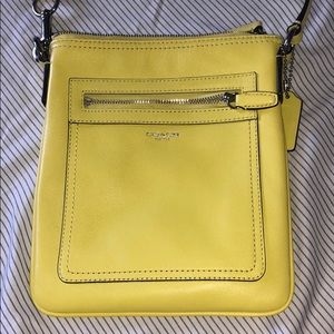 Coach yellow leather crossbody